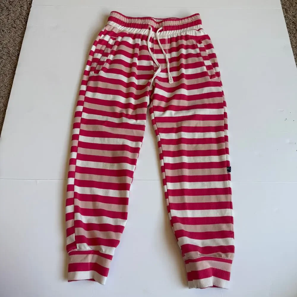 KicKee Kids Pink Striped Hoodie & Joggers XS 5/6
